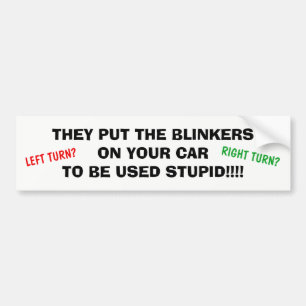 Bumpersticker DRAAGT SIGNALEN OM TE RIJDEN