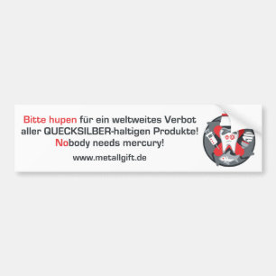 Bumpersticker (Duits, wit)