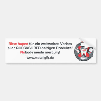 Bumpersticker (Duits, wit)