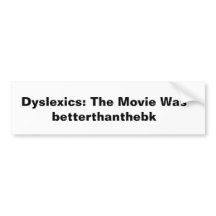 Bumpersticker dyslectisch