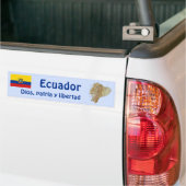 Bumpersticker Ecuador vlag en kaart (Op Truck)