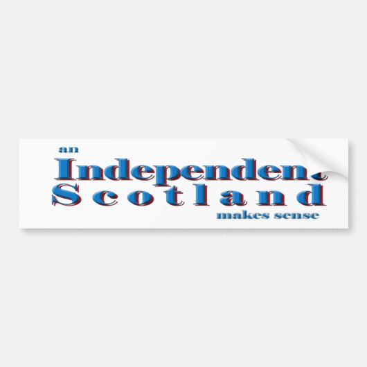 Bumpersticker Een onafhankelijk Schotland heeft zi (Voorkant)