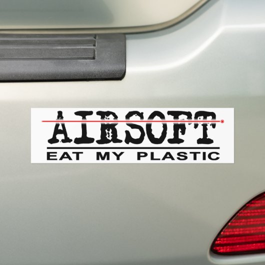 Bumpersticker - Eet plastic! (Op auto)