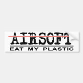 Bumpersticker - Eet plastic! (Voorkant)