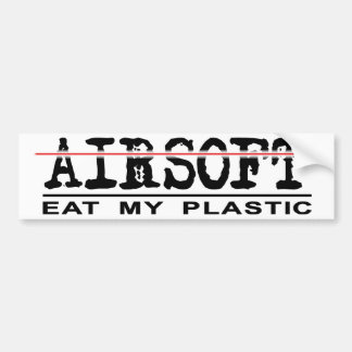 Bumpersticker - Eet plastic!