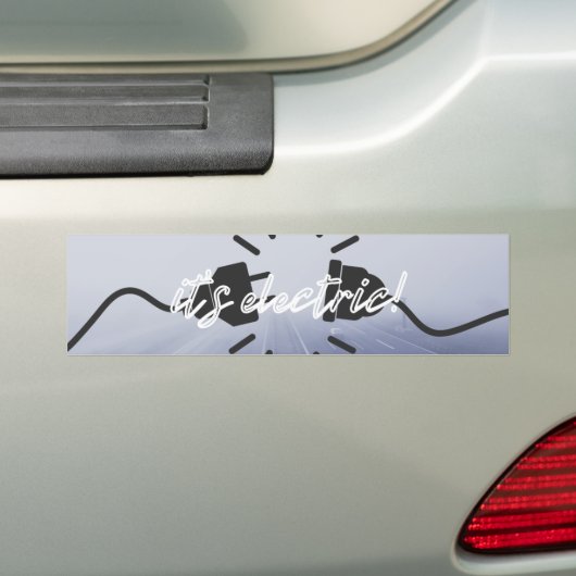 Bumpersticker elektrische auto (Op auto)