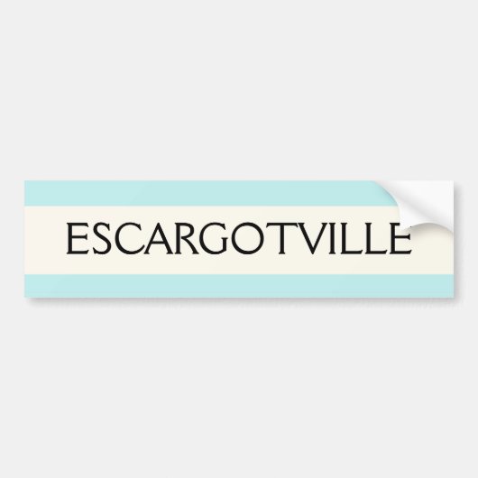 Bumpersticker - ESCARGOTVILLE (Voorkant)