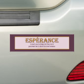 Bumpersticker: Espérance Bumpersticker (Op auto)