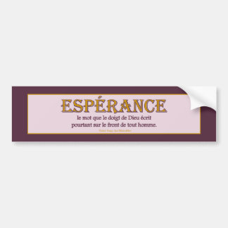 Bumpersticker: Espérance Bumpersticker
