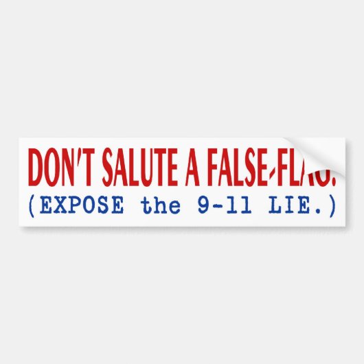 Bumpersticker "False-Flag" van PTP - Stijl A (Voorkant)