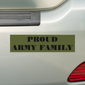 Bumpersticker familie van het leger (Op auto)