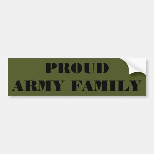 Bumpersticker familie van het leger (Voorkant)