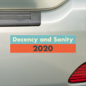 Bumpersticker fatsoen en gezondheid 2020 (Op auto)