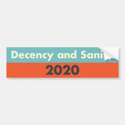 Bumpersticker fatsoen en gezondheid 2020 (Voorkant)