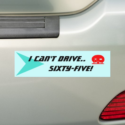 Bumpersticker Fun beperking van de campersnelheid (Op auto)