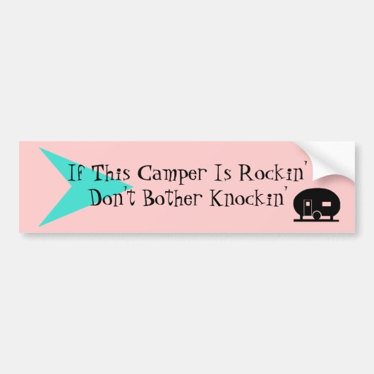 Bumpersticker Fun Camper TT Humor (Voorkant)