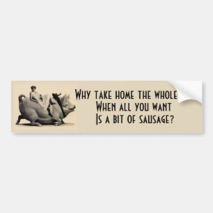 Bumpersticker Funny risque women's humor voor mann