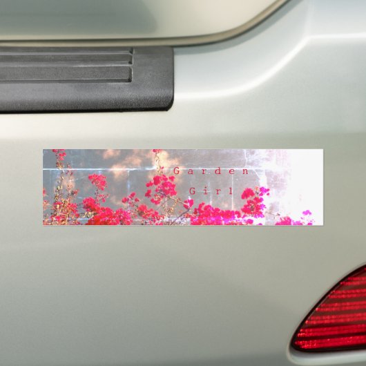 Bumpersticker Garden Girl stijl ontwerp (Op auto)