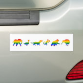 Bumpersticker Gay & Lesbian Pride Dierenvrienden (Op auto)