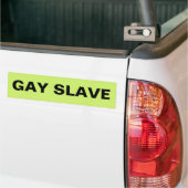 Bumpersticker Gay Slave (Op Truck)
