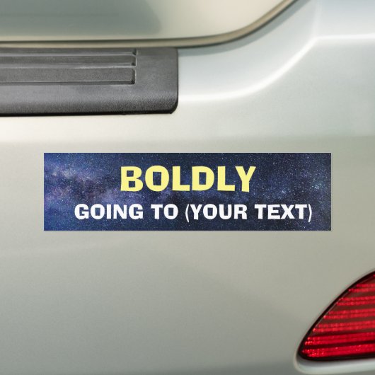 Bumpersticker - Gedurfd Gaan naar (Custom) (Op auto)