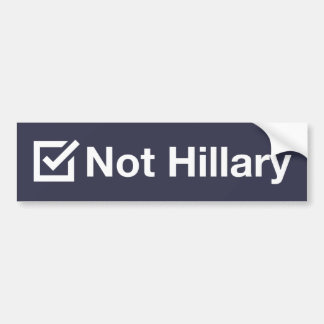 Bumpersticker "Geen hillary"