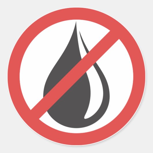 Bumpersticker - Geen olie meer Ronde Sticker (Voorkant)