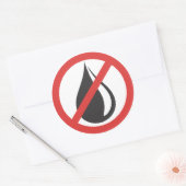 Bumpersticker - Geen olie meer Ronde Sticker (Envelop)