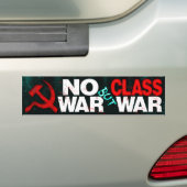 Bumpersticker "Geen oorlog maar klasse oorlog" (Op auto)