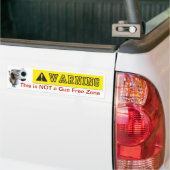 Bumpersticker: Geen vrije zone Pistool Bumpersticker (Op Truck)