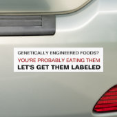 Bumpersticker genetisch gemanipuleerde basisvoedin (Op auto)