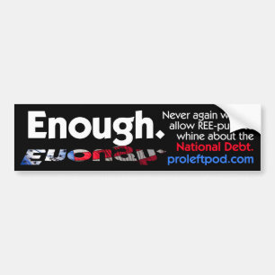 Bumpersticker - Genoeg.