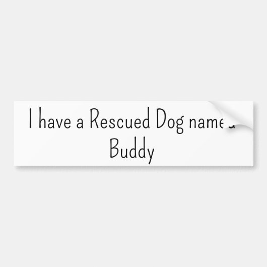 Bumpersticker gered (Voorkant)