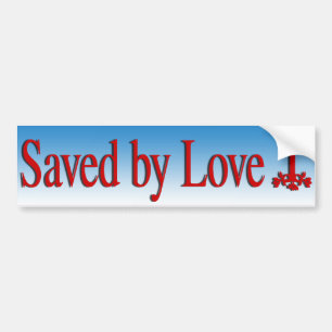 Bumpersticker Gered door Liefde