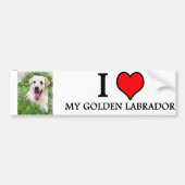 bumpersticker GOLDEN LABRADOR (Voorkant)