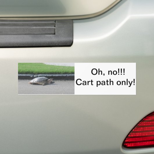 Bumpersticker/Golfkarren, goudwagens, grappig, Bumpersticker (Op auto)