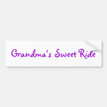 Bumpersticker "Grandma's Sweet Ride"