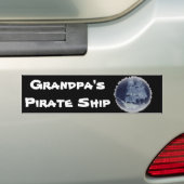 Bumpersticker "GRANDPA's PIRATE SHIP" (Op auto)