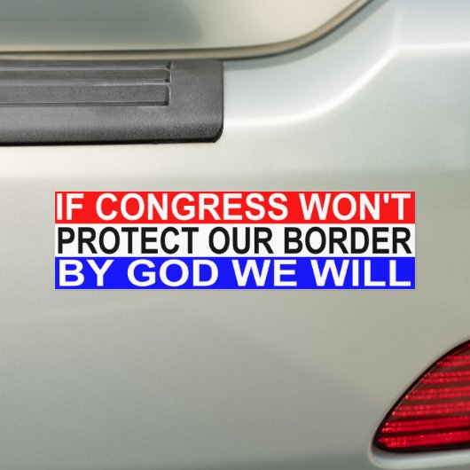 Bumpersticker grensbeveiliging (Op auto)