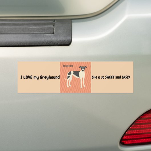 Bumpersticker Greyhound Dog (Op auto)