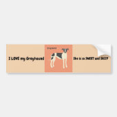 Bumpersticker Greyhound Dog (Voorkant)
