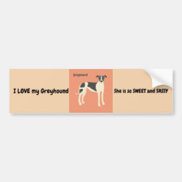 Bumpersticker Greyhound Dog