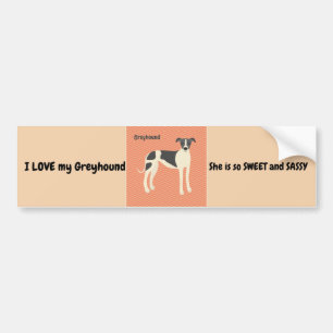 Bumpersticker Greyhound Dog