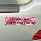 Bumpersticker 'Hands-Free mobiele telefoons alstub (Op auto)