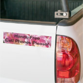 Bumpersticker 'Hands-Free mobiele telefoons alstub (Op Truck)