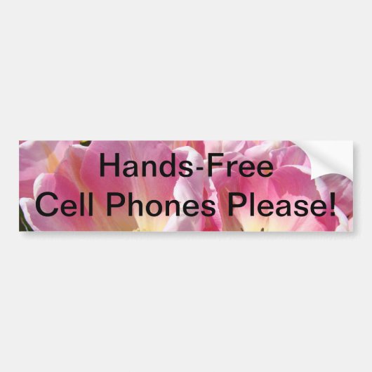 Bumpersticker 'Hands-Free mobiele telefoons alstub (Voorkant)