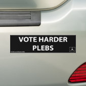 Bumpersticker Harder Plebs (Op auto)