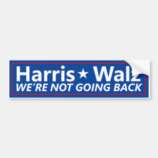 Bumpersticker Harris Walz: "We gaan niet terug"