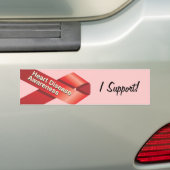 Bumpersticker Hartziekte Bewustzijn (Op auto)