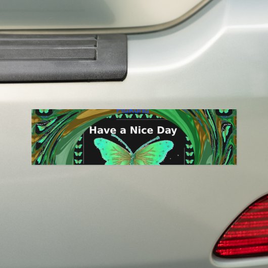 Bumpersticker heeft een prettige dag Sjabloon auto (Op auto)